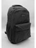 EGOMAXX Basic Backpack Stoff Rucksack Uni Daypack Nadelstreifen Design in Grau-Schwarz