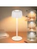 ZMH Tischleuchte LED in weiß Tragbar Kabelloses Nachtlampe Touch Dimmbar