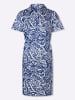 Heine Blusenkleid in royalblau-ecru-bedruckt
