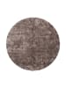 Kayoom Hochflor Teppich Diamond 725 in taupe - rund