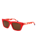 Benetton Frauen Sonnenbrille Rechtwinklig Rot