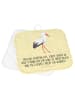 Mr. & Mrs. Panda Topflappen Storch mit Spruch in Gelb Pastell