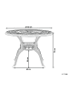 Beliani Esstisch SALENTO in Braun - (W) 102 x (H) 72 x (L) 102 cm