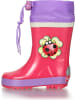 Playshoes Kinder Gummistiefel "Gummistiefel Glückskäfer" in Pink