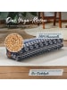 DoYourFitness Yoga-Bolster Paravati gefüllt Dinkelspelz blau/weiß eckig Style 1 Blau