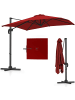 COSTWAY Sonnenschirm rechteckig 250 cm in Rot