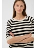 InWear Langarm MADIEIW Tight fit in BLACK / WHISPER WHITE STRIPE