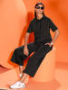 creation L Stehkragenshirt in schwarz