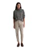 Marc O'Polo Gestreifter Rollkragenpullover relaxed in Medium Grey