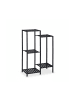 relaxdays Blumenregal in Schwarz - (B)55 x (H)81 x (T)28,5 cm