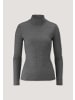 Hessnatur Hessnatur Mock-Neck Longsleeve WARM TOUCH aus Bio-Schurwolle und TENCEL™ Lyocell in grau