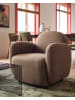 Beliani Sessel JULE in Braun/Schwarz - (W) 89 x (H) 77 x (L) 82 cm