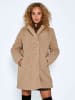 Noisy may Langer Kunstfell Teddy Mantel NMGABI in Beige