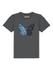 wat? Apparel T-Shirt Crystal Butterfly in Grau