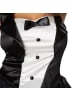 tectake Sexy Neckholderkleid in Schwarz und Weiß, schwarz/weiß
