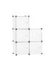 Wisam® Modulares Schuhregal 5 Fächer transparent Stecksystem