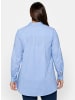 sheego Gestreifte Bluse in mittelblau