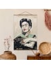 WALLART Stoffbild mit Posterleisten - Frida Kahlo - Collage No.4 in Creme-Beige