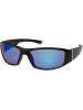 styleBREAKER Sport Sonnenbrille in Schwarz / Blau verspiegelt