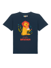 wat? Apparel T-Shirt Löwen Großer Bruder in Dunkelblau