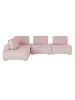 Beliani 4-tlg Modulsofa TIBRO in Rosa/Braun