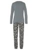 VIVANCE DREAMS Pyjama in grau-blau gemustert