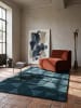 KADIMA DESIGN Teppich Wolle Handgetuftet DEBEN Geometrisch Wohnzimmer Modern in Türkis