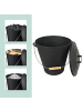 relaxdays 3-tlg. Ascheeimer Set in Schwarz - 15 Liter