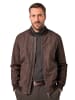 JP1880 Lederjacke in dunkelbraun