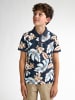 Petrol Industries Poloshirt mit All-over Muster Pier in Blau