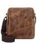 Greenburry Vintage Umhängetasche Leder 20 cm in brown
