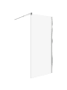 Beliani Duschwand AHAUS in Transparent/Silber - (W) 90 x (H) 190 x (L) 90 cm