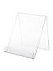 relaxdays 2x Buchaufsteller in Transparent - (B)21 x (H)24 x (T)19 cm
