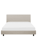 Beliani 10-tlg Doppelbett ALBI in Beige/Schwarz