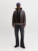Jack & Jones Strickjacke mit Viertelreißverschluss in Black