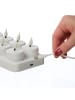 Adilina 8x LED Teelichter mit Ladestation wiederaufladbar in weiß