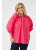 KAFFE curve Langarm-Bluse KClulla in Rasberry Flower Embroidery