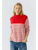 Oui Pullover in red white