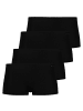 Skiny 4er Pack Boyleg Short Advantage Cotton Stretch in Schwarz