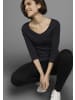 FLASHLIGHTS V-Shirt in grau-meliert, schwarz