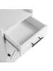 Tphecda Nachttisch mit Steckdose & USB in Weiß 40x40x64 cm