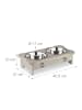 relaxdays Hunde-Futterstation in Grau - (B)40,5 x (H)10 x (T)21 cm