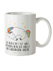 Mr. & Mrs. Panda Becher Einhorn Nacht mit Spruch in Weiß