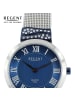 Regent Analog-Armbanduhr Regent Metallarmband silber, dunkelblau klein (ca. 30mm)