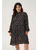 KAFFE curve Kleid KClune Regular fit in Black/Beige Abstract Print