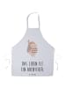Mr. & Mrs. Panda Backschürze Eule Federschmuck mit Spruch in Weiß
