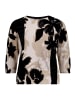 Betty Barclay Strickpullover mit Fledermausärmeln in Beige/Schwarz