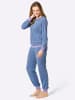 WITT WEIDEN Schlafanzug in jeansblau-meliert-lavendel