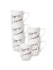 Villeroy & Boch 6er Set Becher mit Henkel 'Happiness is Homemade' Statement in 290 ml in weiß