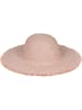styleBREAKER Geflochtener Sonnenhut in Rose